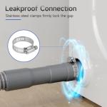 6 FT Flexible Washing Machine Drain Hose with Clamps