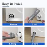 6 FT Flexible Washing Machine Drain Hose with Clamps