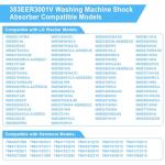 3 Pack Washer Shock Absorber for LG Kenmore