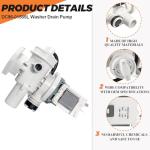 Beaquicy Washer Drain Pump Assembly Replacement