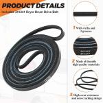 Dryer Drum Belt 92.25in for Kenmore Whirlpool