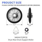 Dryer Drum Roller Kit for Whirlpool Kenmore 2-Pack