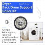 Replacement Drum Roller Kit for Whirlpool & Kenmore