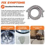 Beaquicy 6 Ft Stainless Steel Washer Hoses - 2 Pack