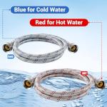 Premium 4 Ft Stainless Steel Washing Machine Hoses