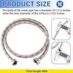 Premium 4 Ft Stainless Steel Washing Machine Hoses