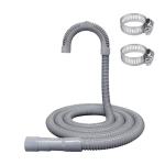 6ft Flexible Washer Drain Hose with Clamps