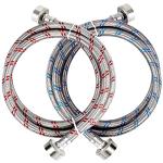 Stainless Steel Washer Hoses 4ft - 2 Pack
