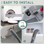 6ft Flexible Washer Drain Hose with Clamps