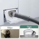 6ft Flexible Washer Drain Hose with Clamps