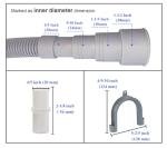 6.5ft Washing Machine Drain Hose Extension Kit