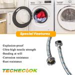 Stainless Steel Washer Hoses 4ft - 2 Pack