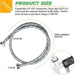 Stainless Steel Washer Hoses 4ft - 2 Pack