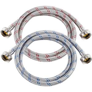 4 Ft Burst Proof Stainless Steel Washer Hoses