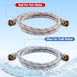 Stainless Steel Washing Machine Hoses, 4 Ft Pack
