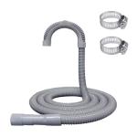 10FT Flexible Washing Machine Drain Hose with Clamps