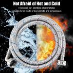 6FT Stainless Steel Washer Hoses with 90 Degree Elbow