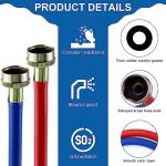 4FT Rubber Washer Hoses, Burst Proof 2-Pack