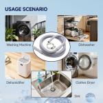 8FT Flexible Washer Drain Hose Kit with Clamp