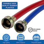 4FT Rubber Washer Hoses, Burst Proof 2-Pack