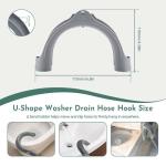 10FT Flexible Washing Machine Drain Hose with Clamps