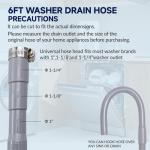 6FT Universal Leak-Proof Washer Drain Hose