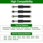 4-Pack Washer Shock Absorbers for Samsung Washers