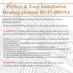 2 Pack DC47-00019A Samsung Dryer Heating Elements