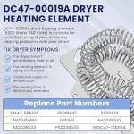 Samsung Dryer Heating Element - Compatible with Models 2068550