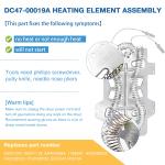 DC47-00019A Dryer Heating Element Replacement, 6 Pack