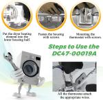 Samsung Dryer Heating Element DC47-00019A Replacement