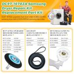 Samsung Dryer Repair Kit with Roller, Belt, Pulley