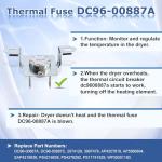 Samsung Dryer Thermal Fuse and Thermostat Kit