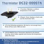 Samsung Dryer Thermal Fuse and Thermostat Kit