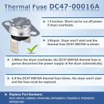 Samsung Dryer Thermal Fuse and Thermostat Kit