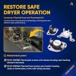 Samsung LG Kenmore Dryer Thermal Fuse & Thermostat Kit