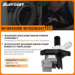 Blutoget Washer Drain Pump Assembly for Whirlpool