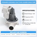 Washer Drain Pump for Whirlpool, Maytag, Kenmore