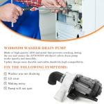 Blutoget Washer Drain Pump Assembly for Whirlpool