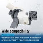 W10876600 Washer Drain Pump Replacement for Whirlpool