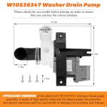 Blutoget Washer Drain Pump Assembly for Whirlpool