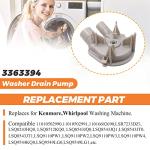 Whirlpool Kenmore Washer Drain Pump Replacement Parts