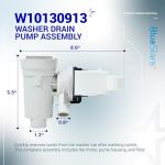 BlueStars Washer Drain Pump Assembly for Whirlpool