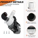 Washer Drain Pump for Whirlpool Kenmore Maytag