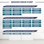 Magimaker Washer Drain Pump for Whirlpool and Maytag
