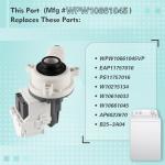 Washer Drain Pump Assembly for Whirlpool and More