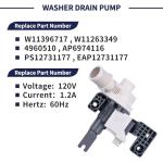 Magimaker Washer Drain Pump for Whirlpool and Maytag