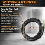 Washer Door Boot Seal for Whirlpool and Maytag