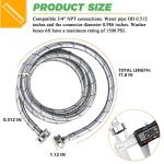 Stainless Steel 6Ft Washing Machine Hose Set