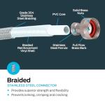 Eastman 6 ft Braided Stainless Steel Washer Hoses